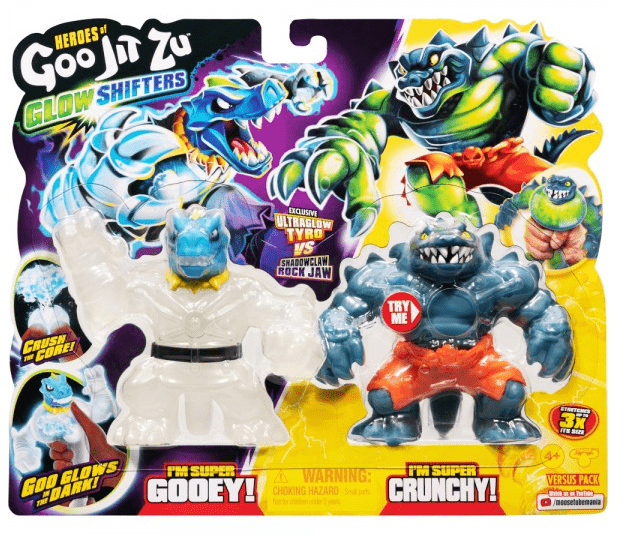 Heroes Of Goo Jit Zu Glow Shifters Tyro vs Rock Jaw 42620/63654 - Colorland Toys