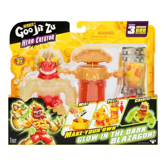 Heroes Of Goo Jit Zu Hero Creator Blazagon Figure Set Glow In The Dark 42993 — image 1