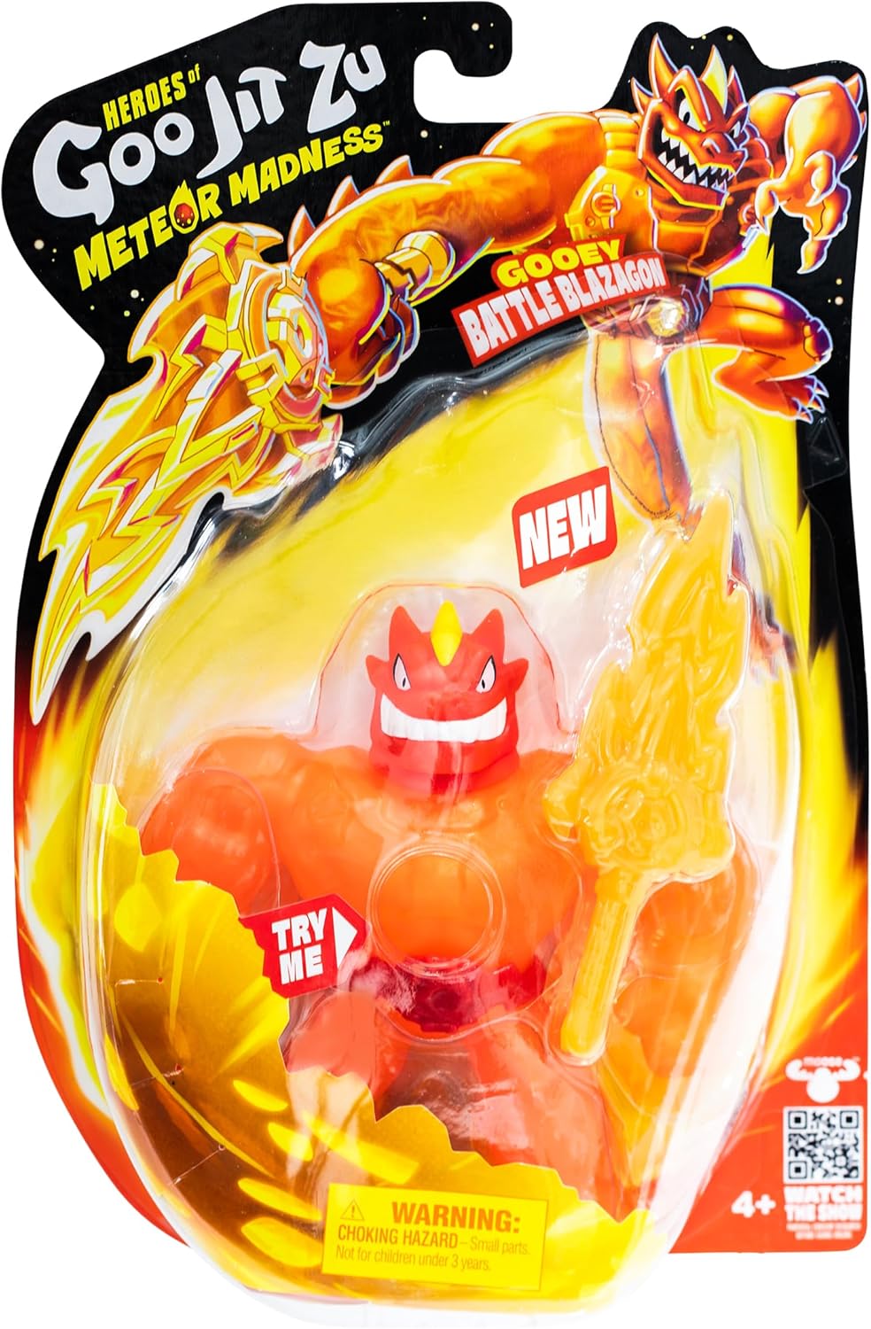 Heroes of Goo Jit Zu Meteor Madness Stretchy Battle Blazagon Figure — image 3
