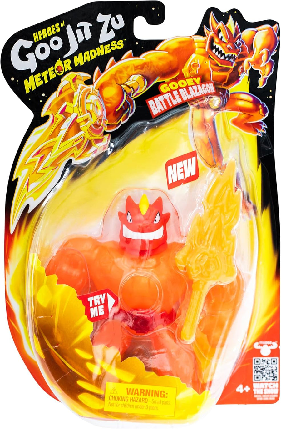 Heroes of Goo Jit Zu Meteor Madness Stretchy Battle Blazagon Figure — image 3