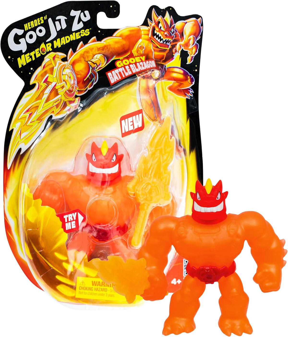 Heroes of Goo Jit Zu Meteor Madness Stretchy Battle Blazagon Figure — image 2