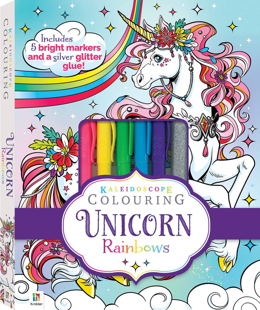Hinkler Kaleidoscope Colouring Kit Unicorn Rainbows HK915994