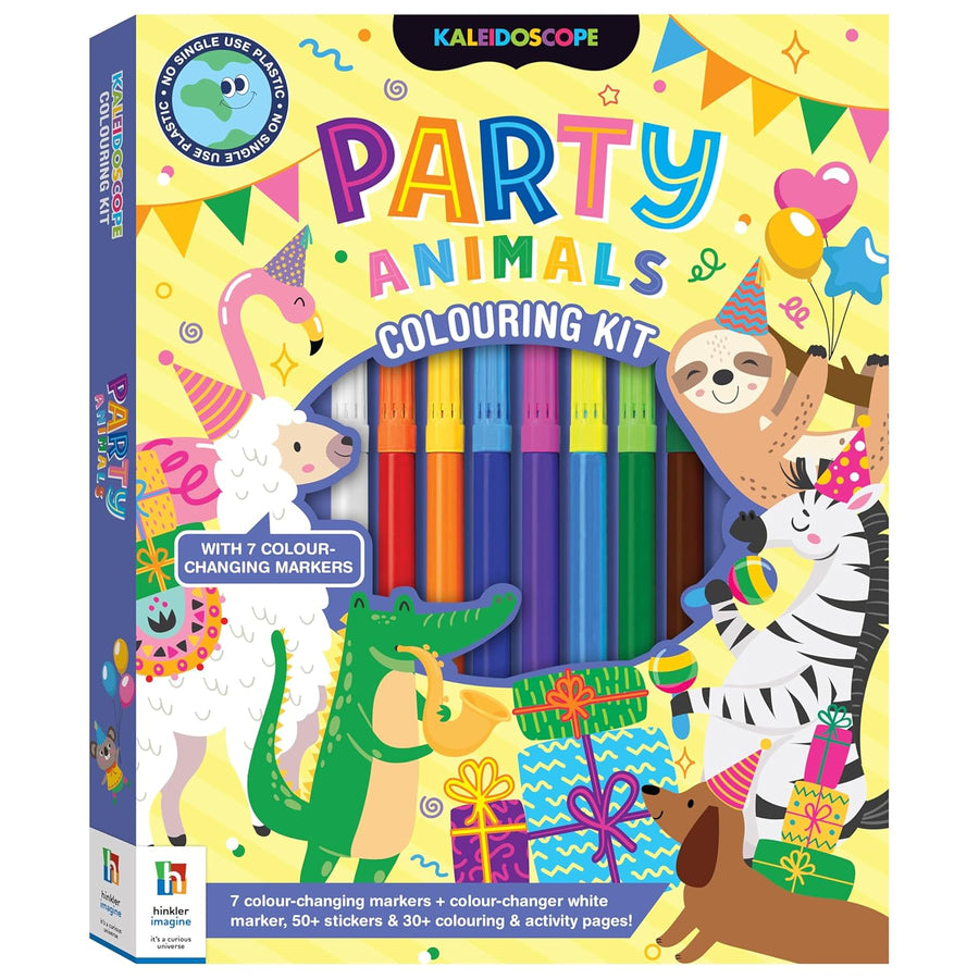Hinkler Kaleidoscope Colouring Party Animals Kit HBM00434 — image 1