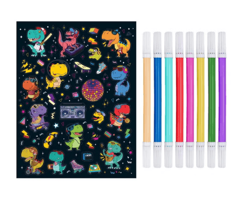 Hinkler Kaleidoscope Dino Disco Colouring Kit 958380 — image 2