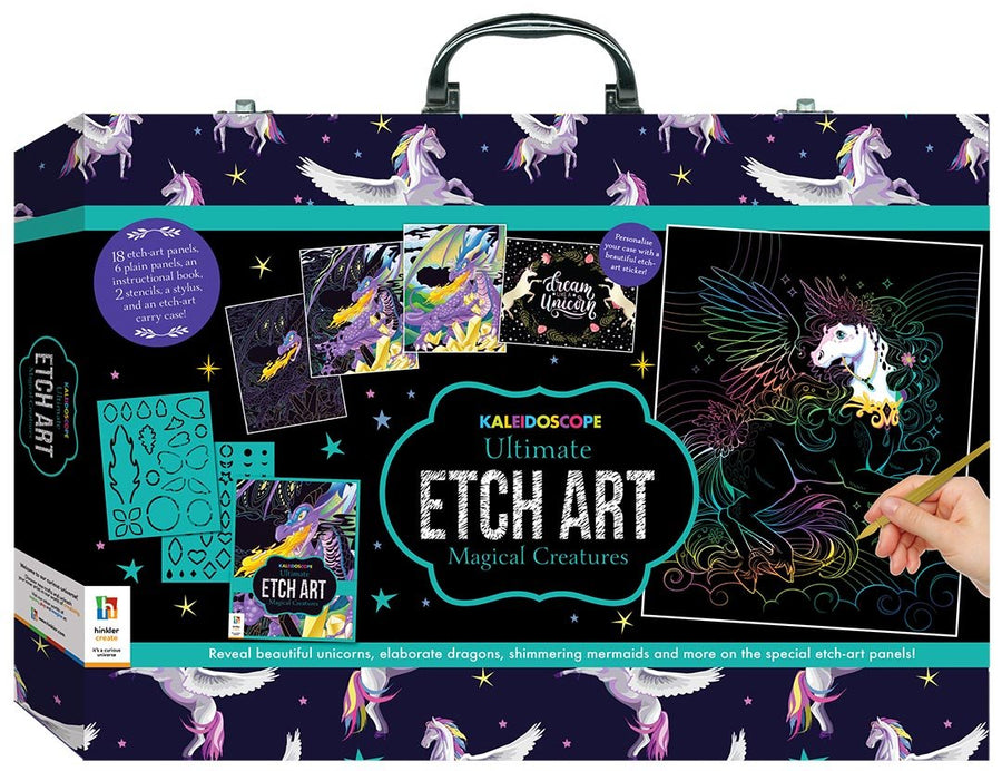 Hinkler Kaleidoscope Ultimate Etch Art Carry Case Magical Creatures 948725