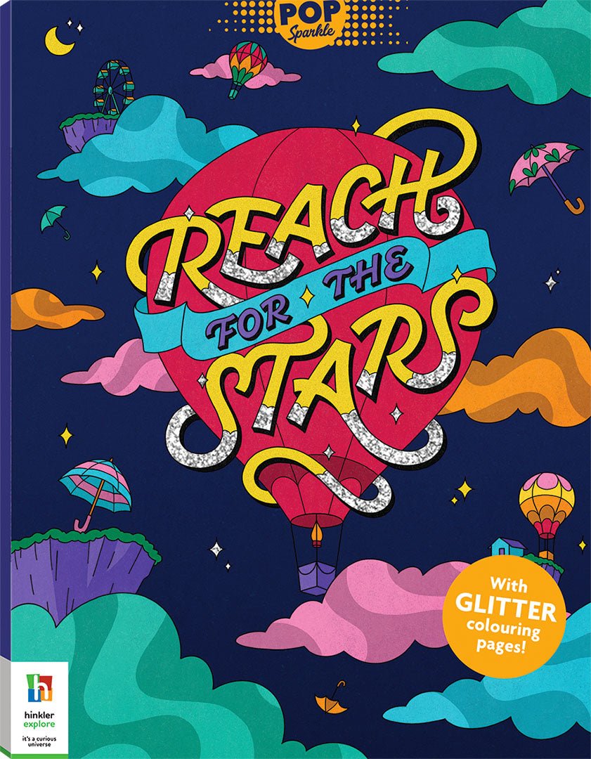 Hinkler Pop Sparkle: Reach for the Stars Colouring Book 155678