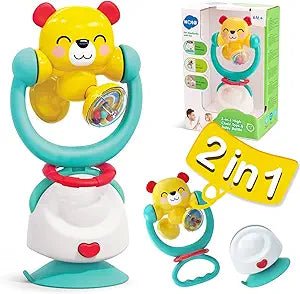 Hola 2-In-1 High Chair Toys&Baby Rattle-Bear E7975A — image 1