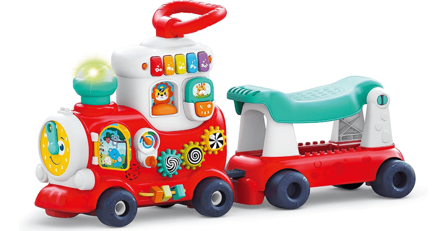 Hola 4-In-1 Push Walker&Ride-on Learning Train HE8990 — image 2