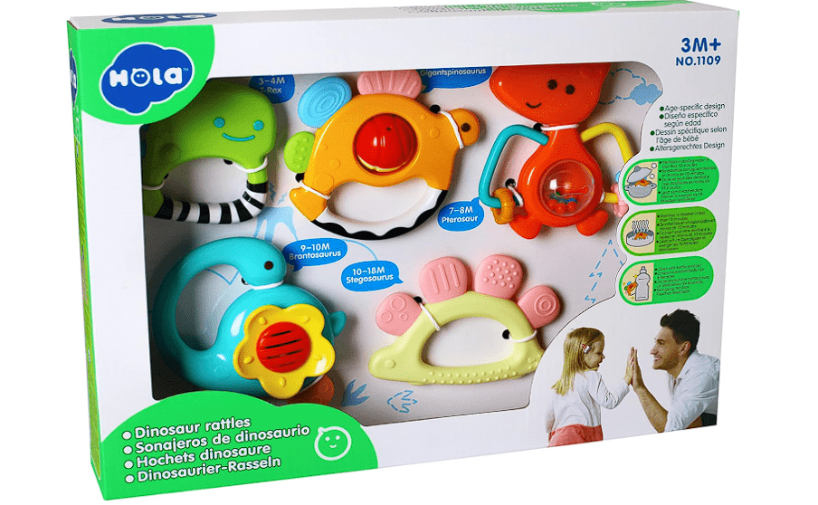 Hola Dinosaur Rattles 1109 - Colorland Toys