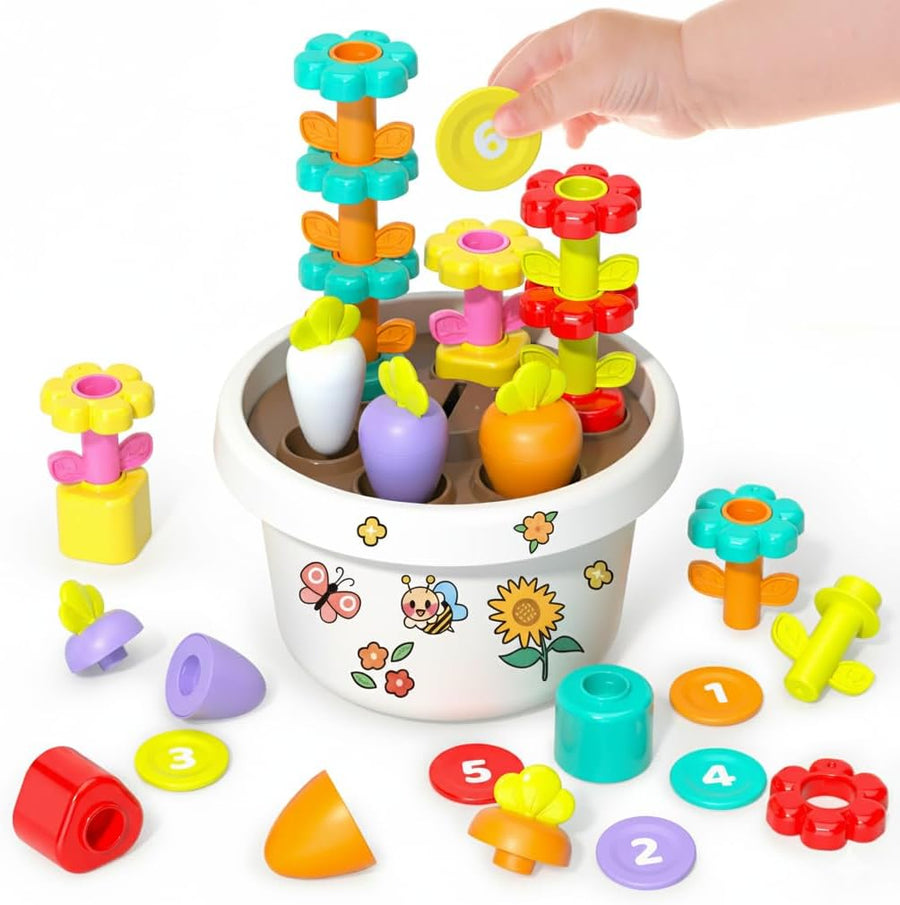 Hola Explore Montessori Potted Plant Toy for Baby Hand-Eye Coordination — image 1