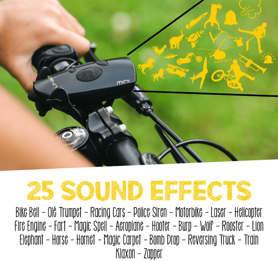 Hornit Mini Bicycle Cycle Bike Light Set Black 5353BLBL — image 2
