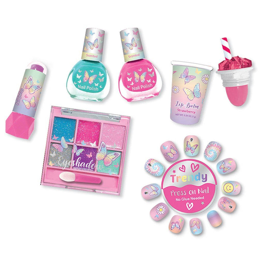 Hot Focus Tye Die Butterfly Carryall Cosmetic Set Makeup 048TB — image 2