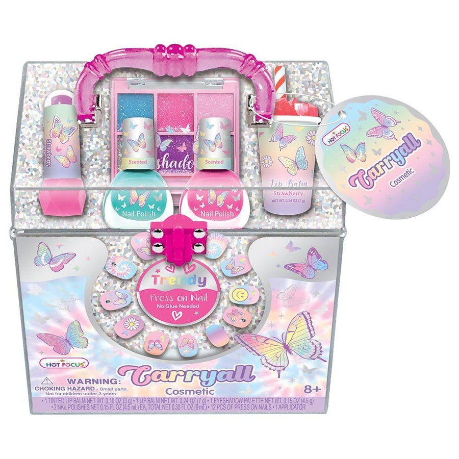 Hot Focus Tye Die Butterfly Carryall Cosmetic Set Makeup 048TB — image 1