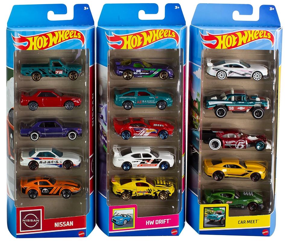 Hot Wheels Diecast Cars - 5 Pack (Colors May Vary) - Assorted — image 2