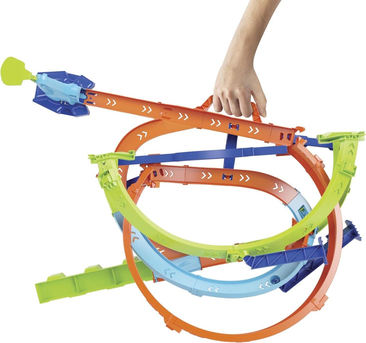 Hot Wheels Action Loop Cyclone Challenge Track Set with 1:64 Scale HTK16 - Colorland Toys