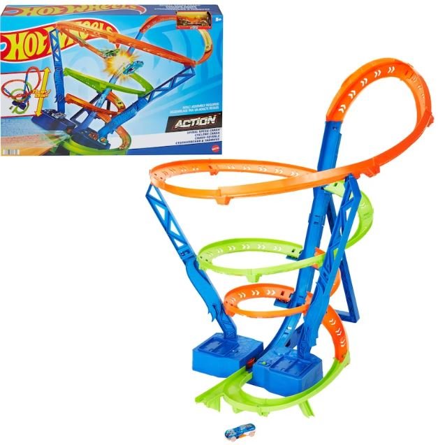 Hot Wheels Action Spiral Speed Crash Trackset HGV67 - Colorland Toys