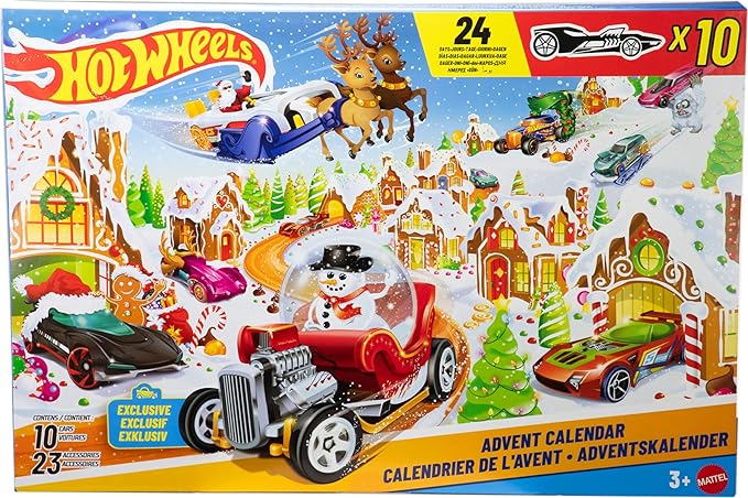 Hot Wheels Advent Calendar And Cars Playset JCB47 — image 1