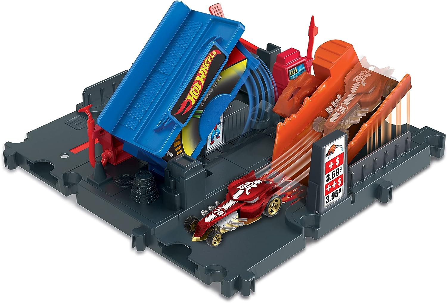 Hot Wheels City Fuel Station Shift Track Set HKX45/HMD53 - Colorland Toys