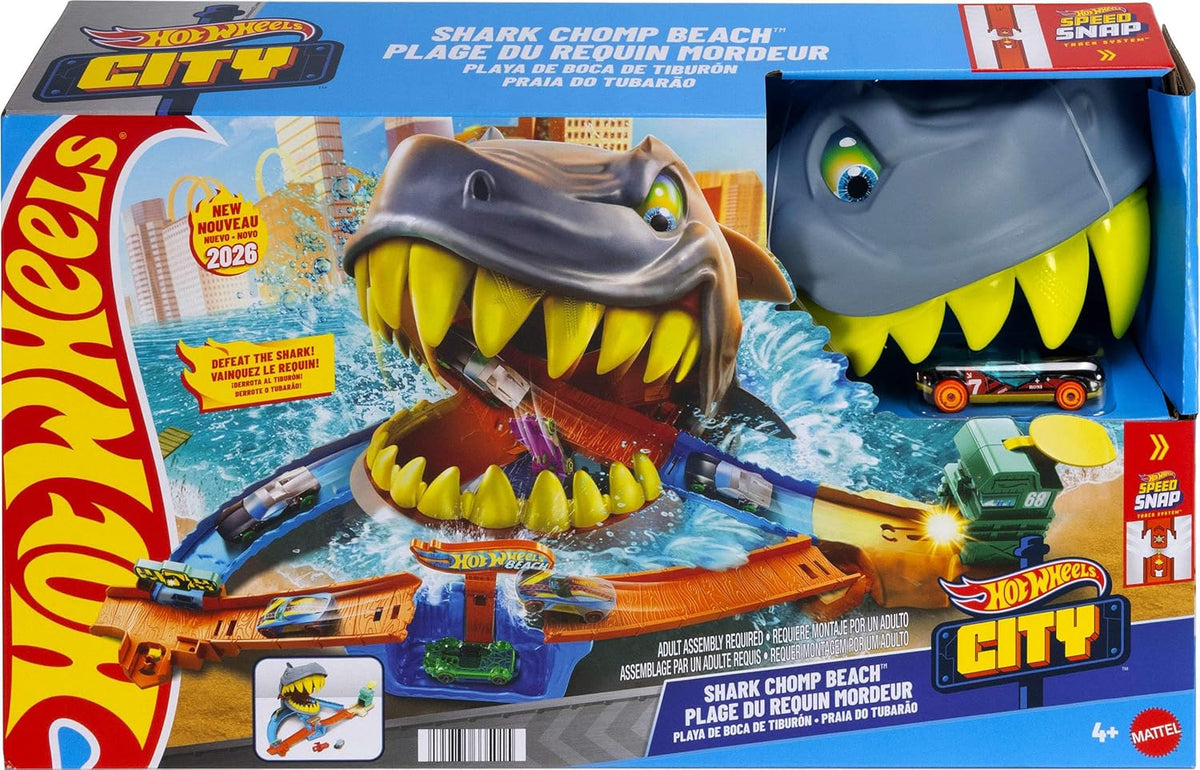 Hot Wheels City Shark Chomp Beach Playset JHL96 — image 2