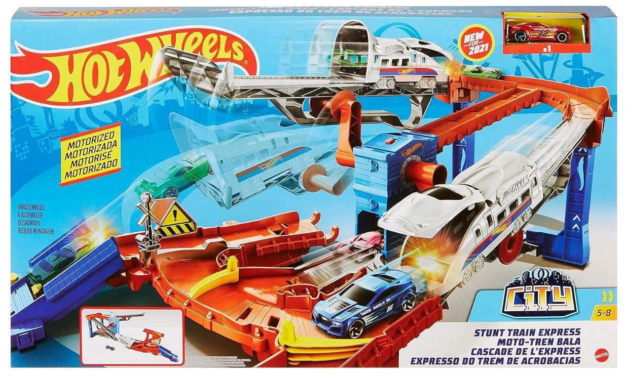 Hot Wheels City Stunt Train Express GRW38 Colorland Toys