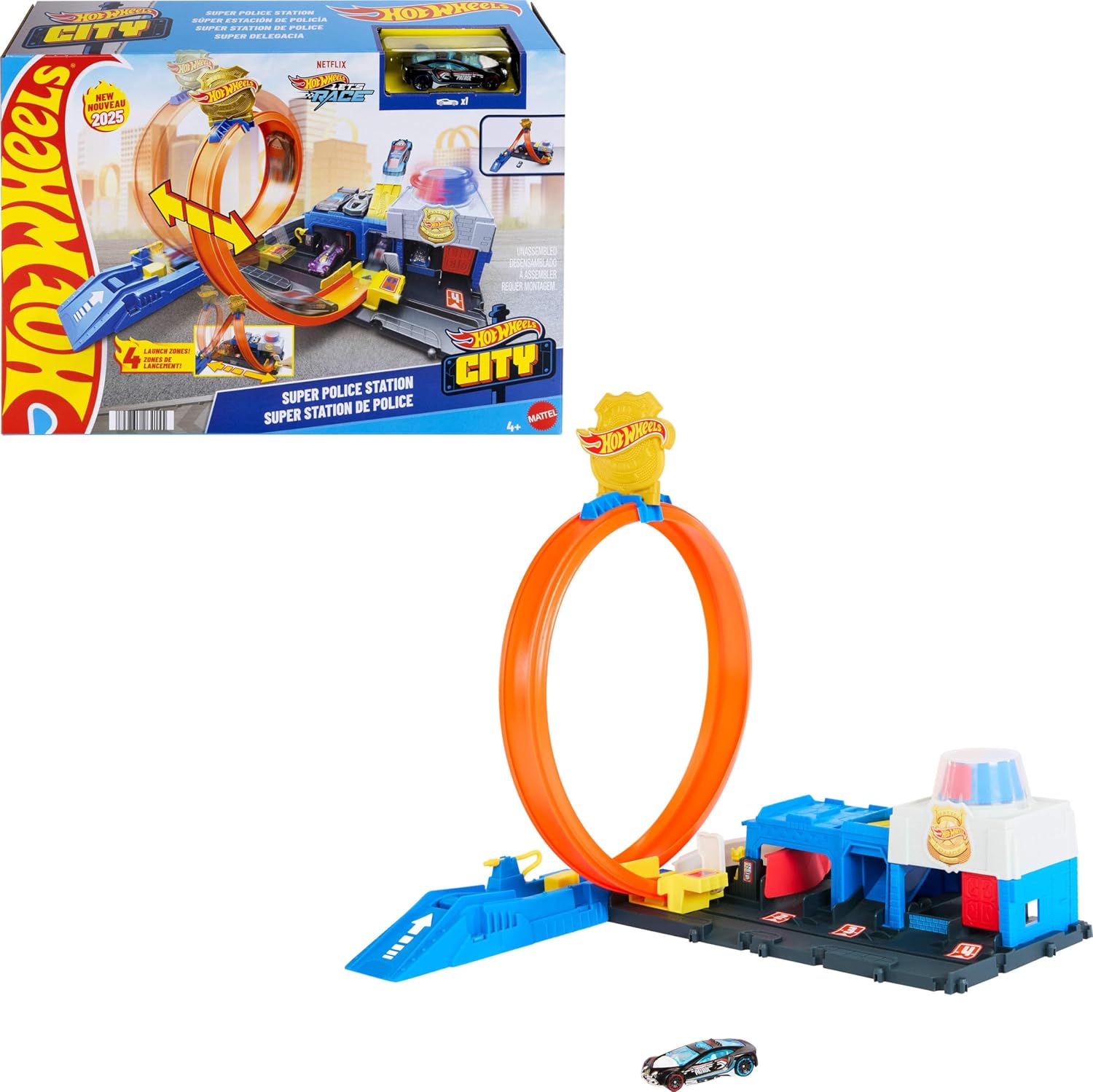 Hot Wheels City Super Police Station Playset JBM71 - Colorland Toys