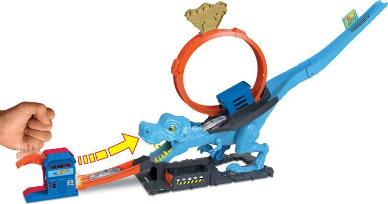 Hot Wheels City T - Rex Chomp Down Playset HKX42 - Colorland Toys
