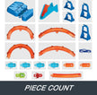 Hot Wheels Deluxe Building Box Track Set with Motorized Booster