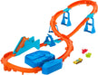 Hot Wheels Deluxe Building Box Track Set with Motorized Booster