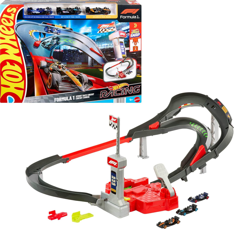 Hot Wheels F1 Sprint Race Circuit Track Set with 3 Cars
