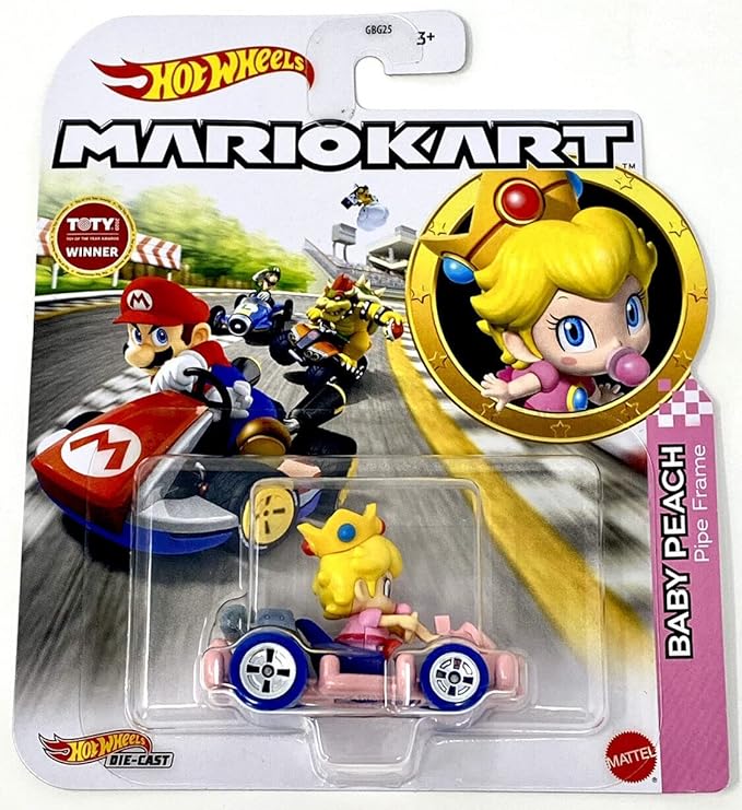 Hot Wheels Mario Kart - Baby Peach Pipe Frame HDB30/GBG25 - Colorland Toys