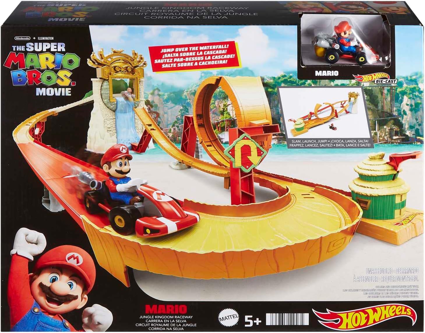 Hot Wheels Mario Kart Kong Island Track Playset HMK49 - Colorland Toys