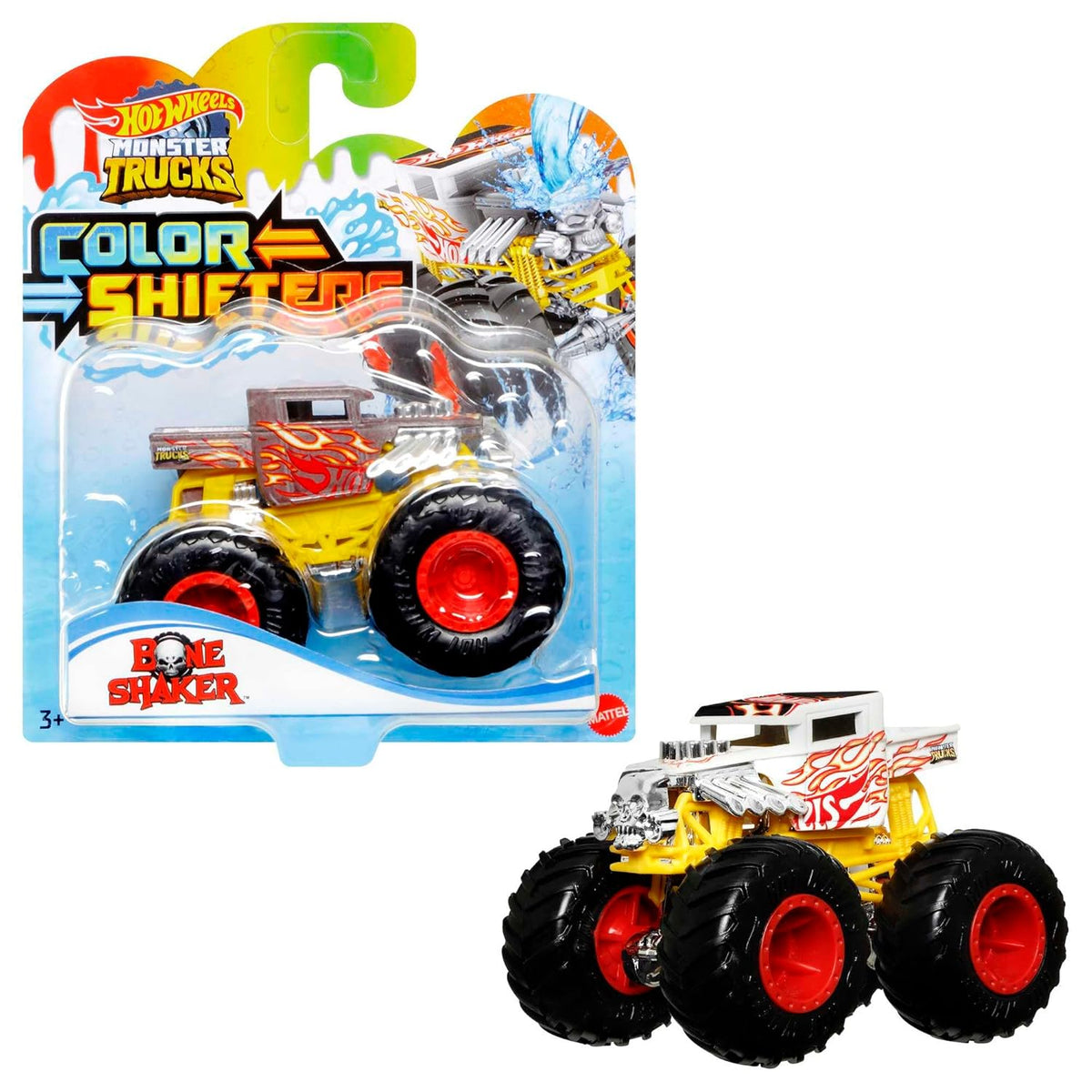 Hot Wheels Monster Truck Color Shifter Podium Crasher HGX08/HGX06 — image 1