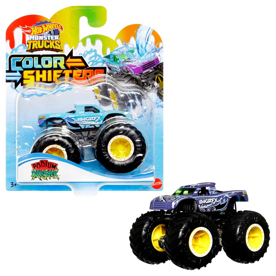 Hot Wheels Monster Truck Color Shifter Podium Crasher HGX08/HGX06 — image 4
