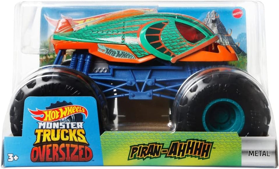 Hot Wheels Monster Trucks 1:24 Scale Piran-ahhh Vehicle FYJ83/GTJ34