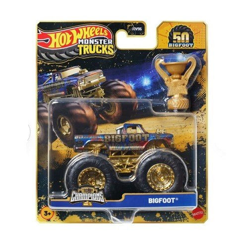 Hot Wheels Monster Trucks 1:64 Scale Bigfoot Trophy Champions Singles Asst JDV96 — image 1
