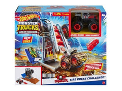 Hot Wheels Monster Trucks Arena Smashers - Tire Press Challenge HNB88/HNB87 - Colorland Toys