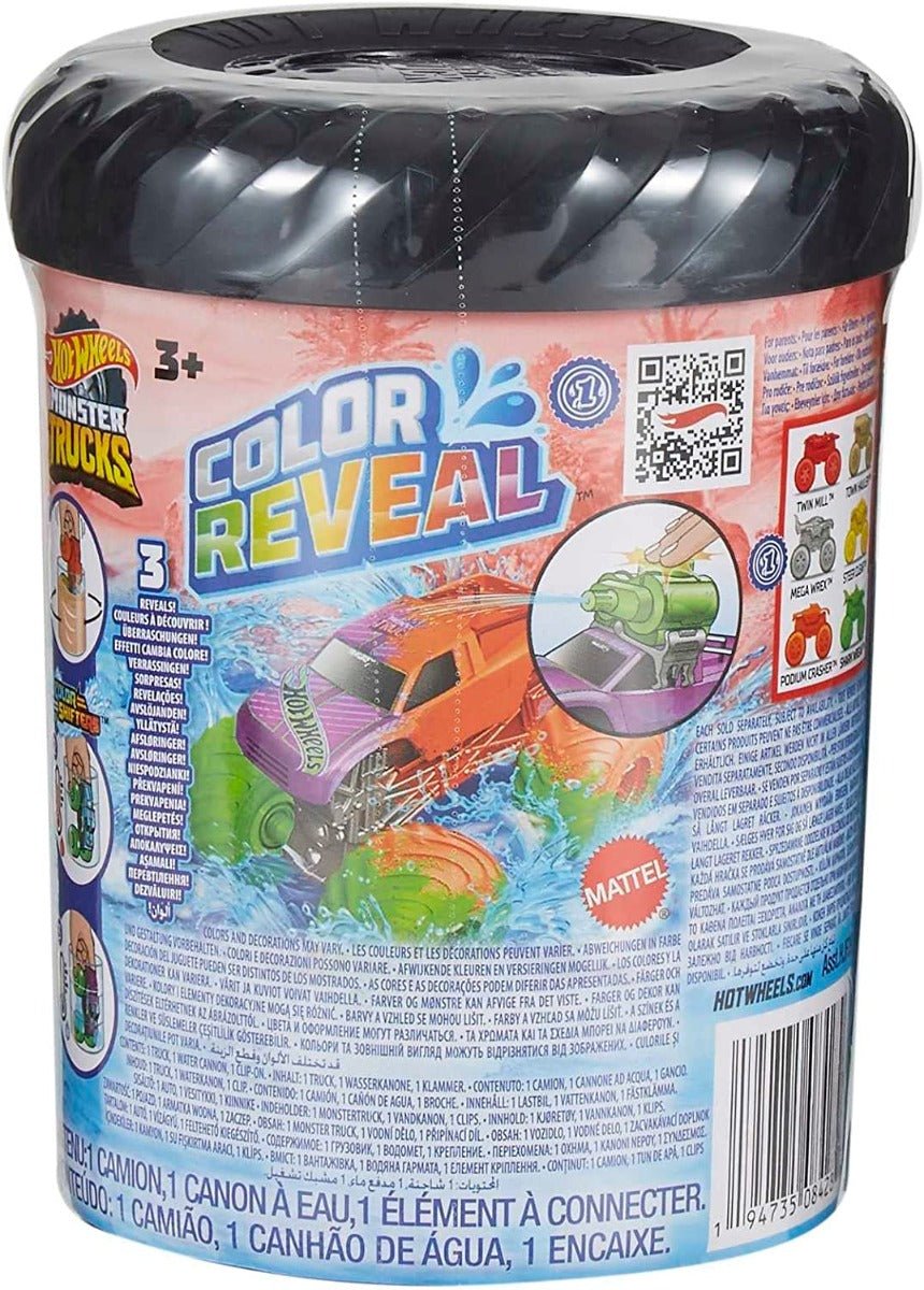 Hot Wheels Monster Trucks Color Reveal Vehicle HJF39 - Colorland Toys
