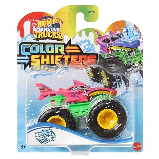 Hot Wheels Monster Trucks Color Shifters Shark Wreak — image 1