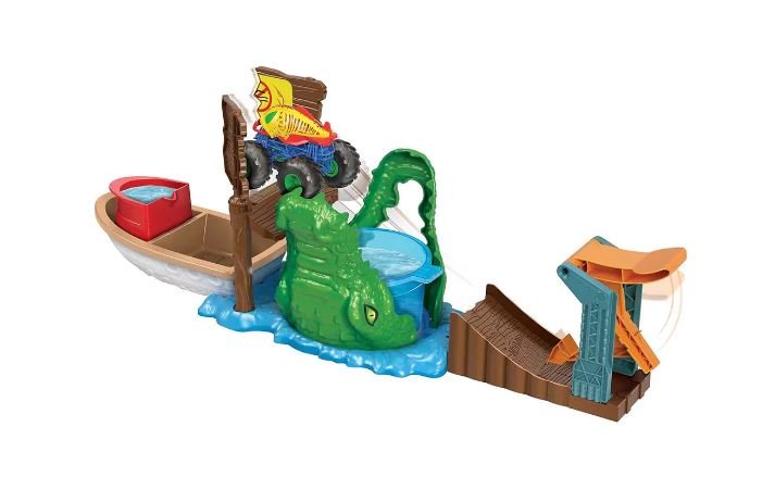 Hot Wheels Monster Trucks Color Shifters Swamp Chomp Playset HGV14 - Colorland Toys