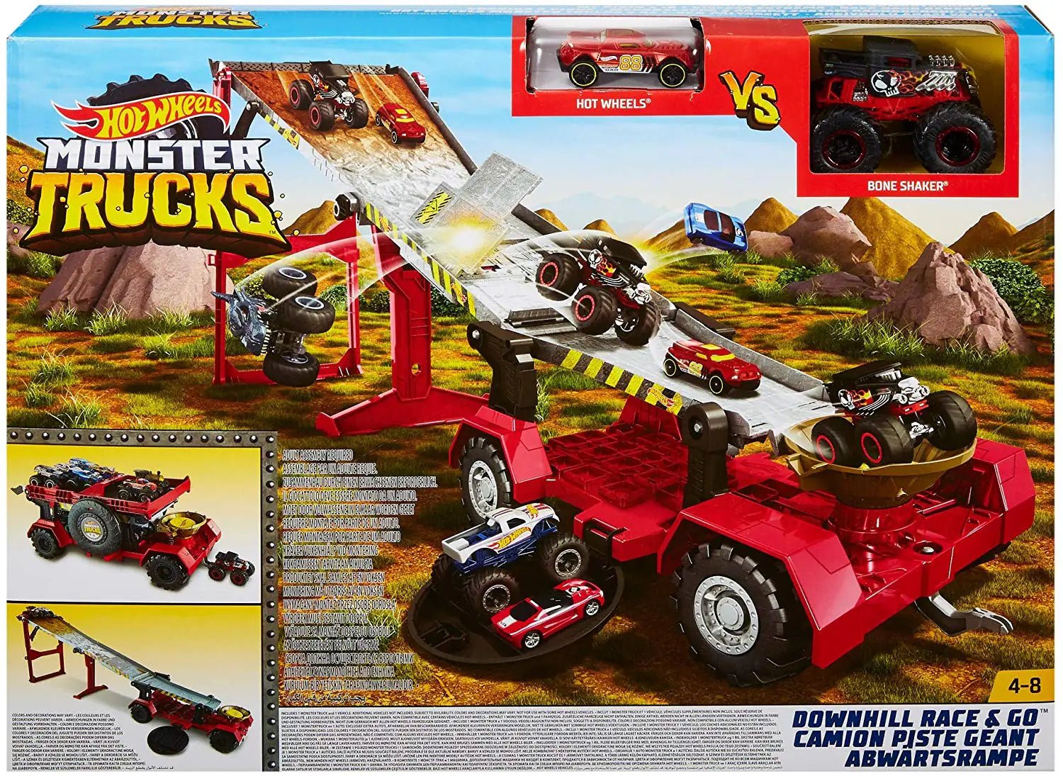Hot Wheels Monster Trucks Downhill Race & Go GFR15 - Colorland Toys