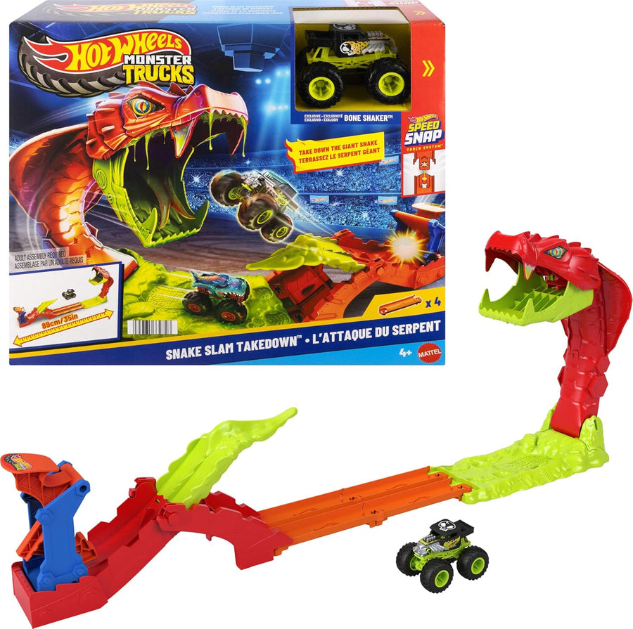 Hot Wheels Monster Trucks Snake Slam Takedown Playset — image 1