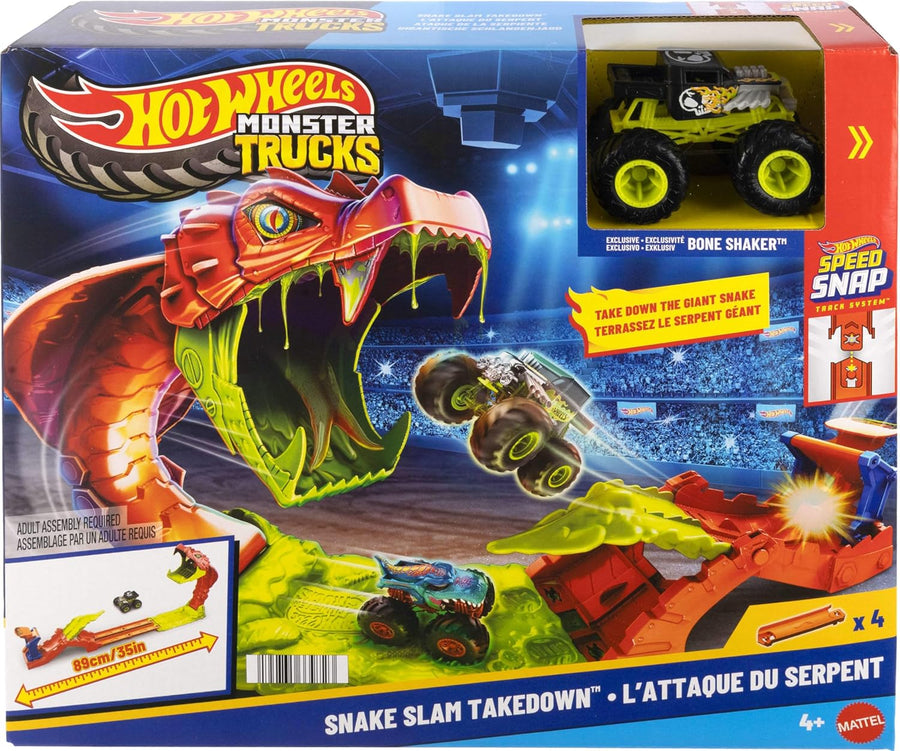 Hot Wheels Monster Trucks Snake Slam Takedown Playset — image 7