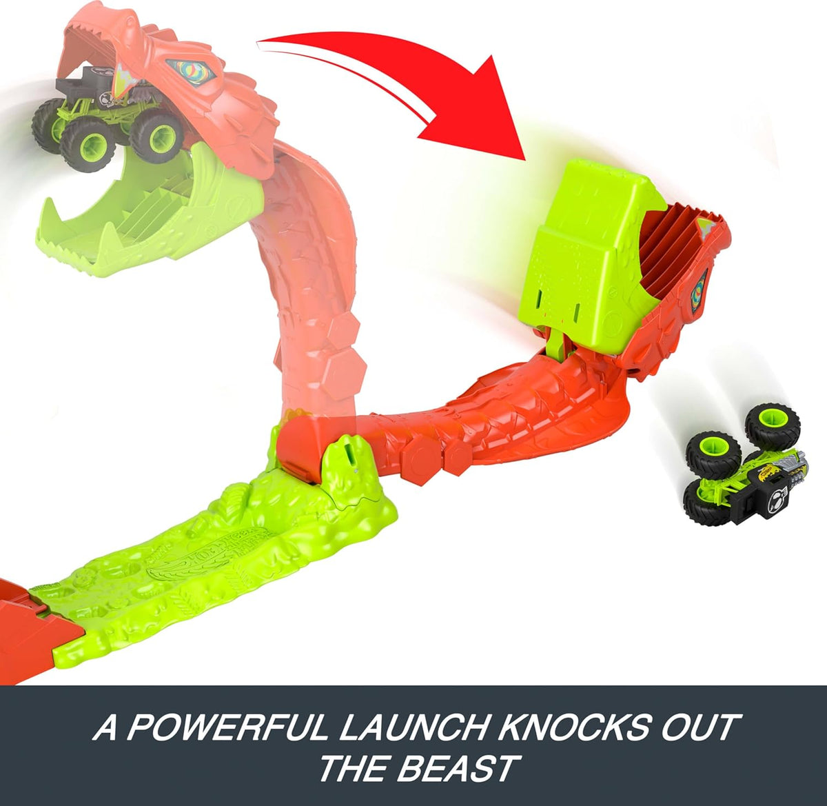 Hot Wheels Monster Trucks Snake Slam Takedown Playset — image 5