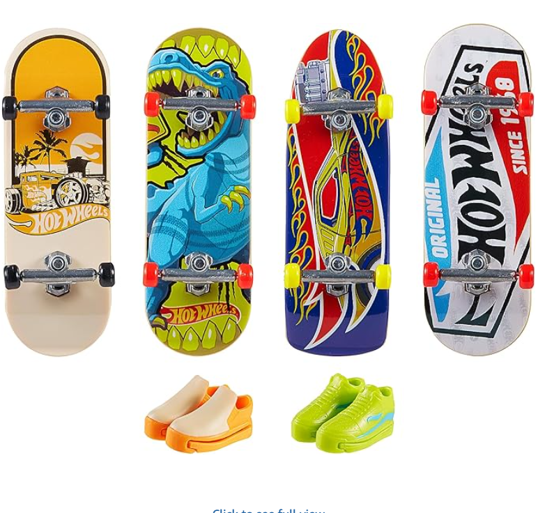 Hot Wheels Pack of 4 Skate Tony Hawk Fingerboard With Shoe HNG72/HGT84 — image 3