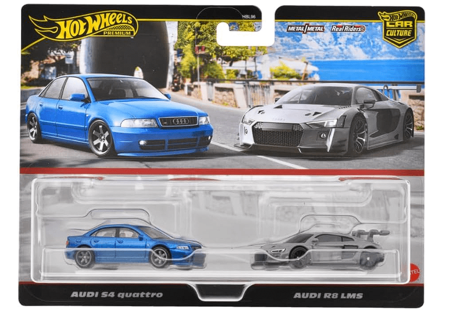 Hot Wheels Premium Car Culture Pack of 2 - Audi S2 Y & Audi R8 LMS HBL96/JDY82
