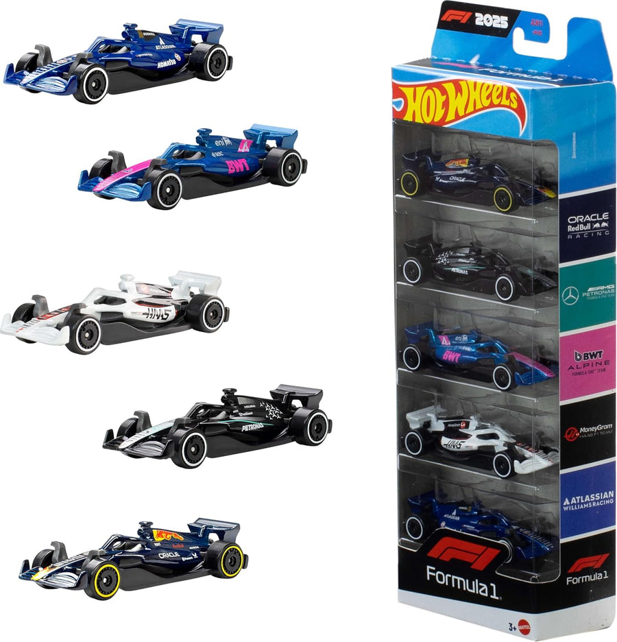 Hot Wheels Premium Race Basic Car F1 5-Pack