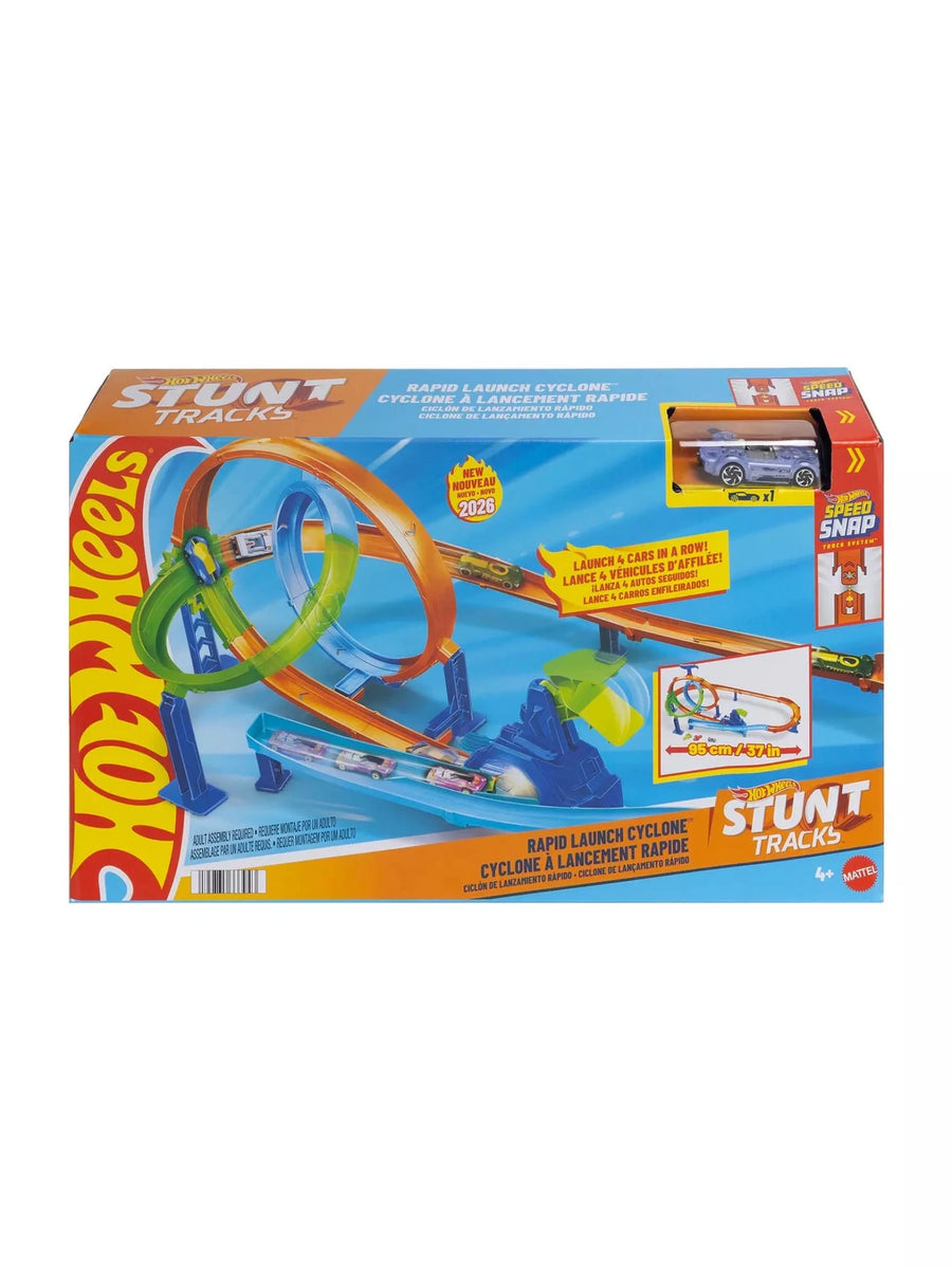 Hot Wheels Stunt Tracks Rapid Launch Cyclone Track Set JHK73 — image 1