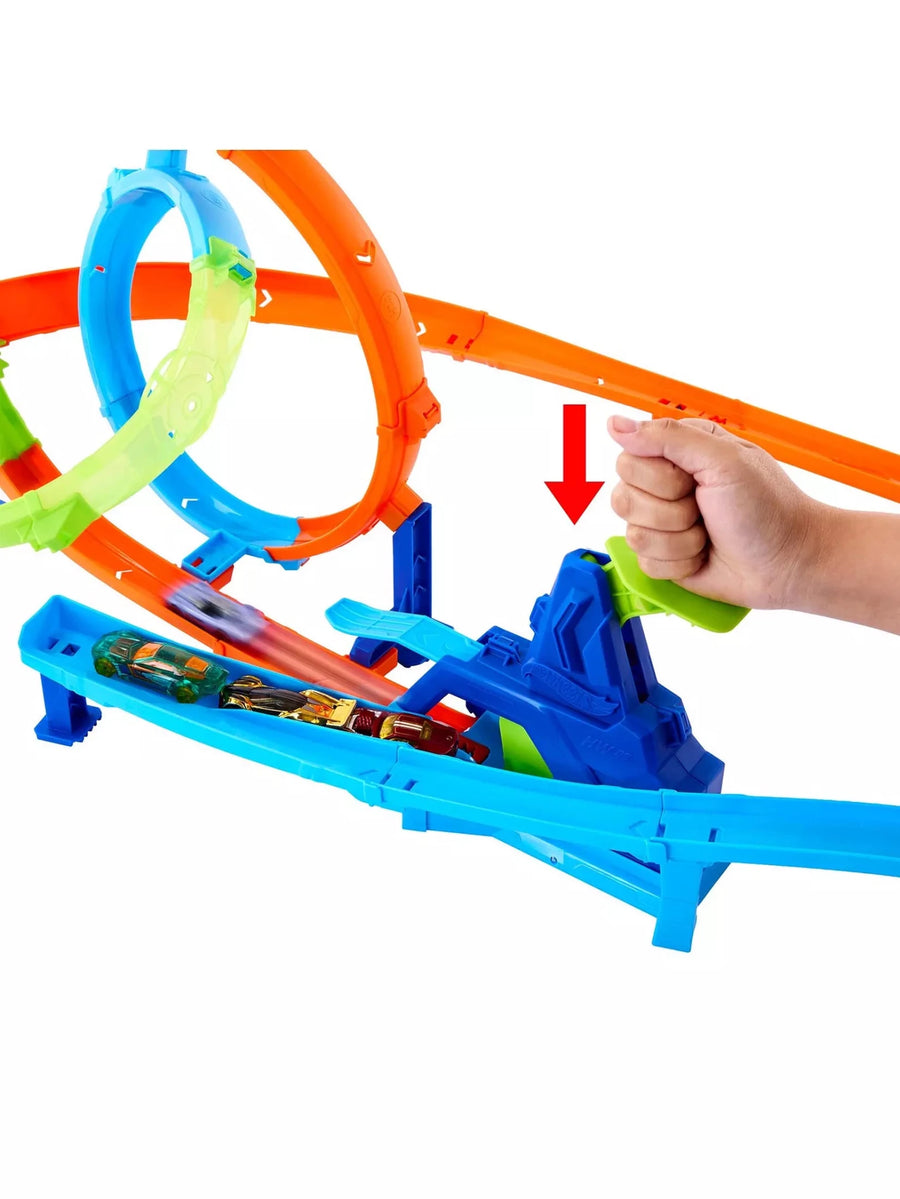 Hot Wheels Stunt Tracks Rapid Launch Cyclone Track Set JHK73 — image 6
