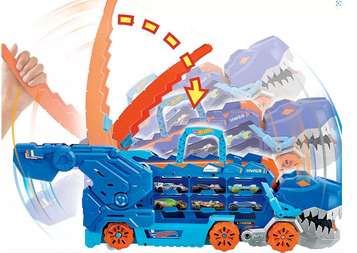 Hot Wheels Transforming City T-Rex Ultimate Hauler HNG50 — image 3