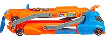 [HYT83] Hot Wheels City Speed Track Transporter Playset – 1:64 Scale Vehicles – Mattel